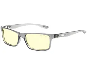 Gunnar VERTEX READER Graue Kristall-Gaming-Brille / bernsteinfarbene Gläser / BLF 65 / Dioptrien +2