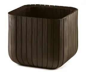 Keter Cube Pflanzkübel M Whiskeybraun / Blumentopf / Kunststoff