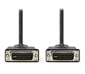 Nedis DVI-I-Anschlusskabel schwarz / Kabel / 24+5-polig (Stecker) - 24+5-polig (Stecker) / 2 m
