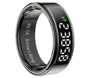 Colmi R12 Größe 7 (17,9 mm), schwarz / Smartring / LED-Anzeige / Bluetooth 5.0 / 1 ATM / Akkulaufzeit 3-5 Tage