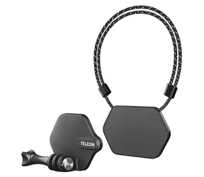 Telesin TE-MMK-002 Magnetische Nackenhalterung für Action-Kameras / Halterungsset / 180°-Drehung / Schnellverschluss