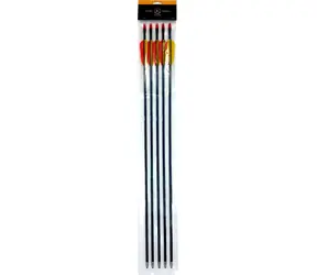 POE LANG Fiberglas-Pfeile Gelb-Schwarz / Pfeil / 710 mm (28 Zoll) / Fiberglas / 5er-Set