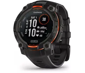 Garmin Instinct 3 Solar 45 mm schwarz / Smartwatch / GPS / Bluetooth / 10 ATM / Solarladung