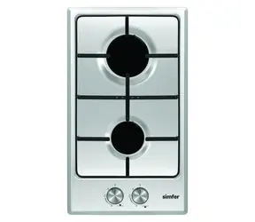 Simfer H3.200.VGRIM Edelstahl-Gaskochfeld / Breite 30 cm / 2 Brenner / mechanische Steuerung