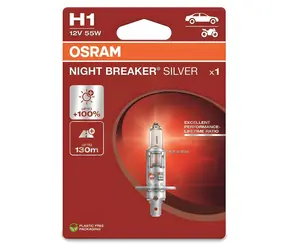 OSRAM H1 STANDARD 12V 55W (64150NBS-1BL) / Autolampe / P14.5s / 1 Stück