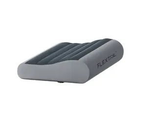 FLEXTAIL Aufblasbares Kissen Zero Pillow grau / Memory-Schaum / TPU-Luftkammer / 3-5 Atemzüge / 150 g