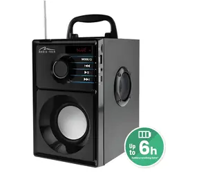 Media-Tech BOOMBOX MT3179 schwarz / Kabelloser Lautsprecher / 15 W RMS / Bluetooth 5.1 + EDR / UKW-Radio / microSD