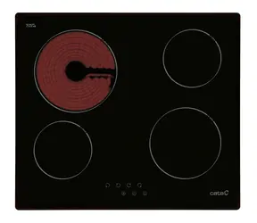 Cata TN 604/B schwarz / Glaskeramik-Kochfeld / 59 cm / 4 Kochzonen / Touch-Bedienung