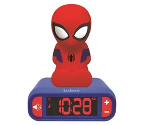 LEXIBOOK Spiderman Wecker mit Leuchtfigur / Wecker / Nachtlicht / Schlummerfunktion