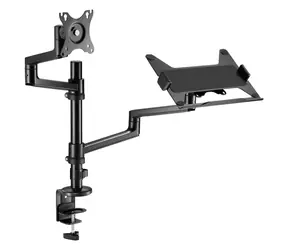 ICY BOX IB-MS622-T schwarz / Monitorhalterung / VESA 75x75, 100x100 mm / 17-32" / 360°-Drehung / Tragkraft 13 kg