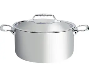 De Buyer Affinity / Kasserolle mit Deckel / 24 cm / Edelstahl