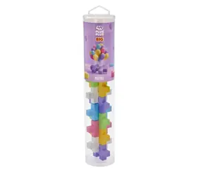 PLUS- PLUS Big Pastell-Bauset / Tube mit 15 Teilen, Pastellfarben / ab 1 Jahr