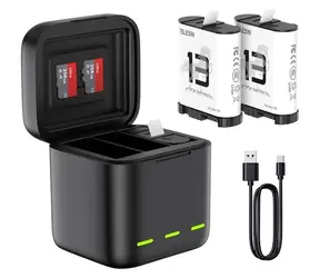 Telesin S0-BCG-10-TGP / Akkuladegerät / 3 Kanäle / für GoPro Hero 13 Black / USB-C