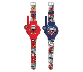 LEXIBOOK Kinder-Spiderman-Uhr mit Radio / Reichweite 200 m / LED-Taschenlampe / USB-Ladefunktion