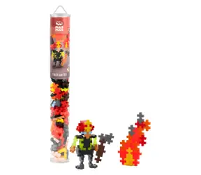 PLUS- PLUS Feuerwehr-Bausatz / 100 Teile / Röhre / ab 5 Jahren