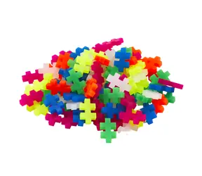 PLUS- PLUS Neon Mix Bausatz / 100 Teile / Röhre