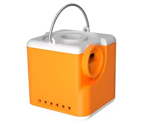Flextail Nano Pumpe 5C1 orange / Tragbare Luftpumpe / Druck 4,5 kPa / Fördermenge 200 l/min / LED-Taschenlampe