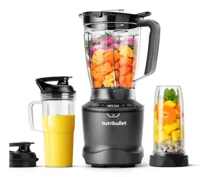 Nutribullet SmartSense Combo NBF550DG dunkelgrau / 1,89 + 0,946 + 0,71 l / 3 Behälter / 1500 W