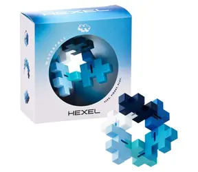 PLUS- PLUS Fidget-Toy Hexel Waterfall / 6 miteinander verbundene Teile / Anti-Stress / ab 3 Jahren