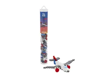 PLUS- PLUS Flugzeugbausatz / 100 Teile / Röhre