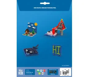 PLUS- PLUS Baumatte grau und blau / 2 Stück / ab 4 Jahren