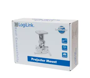 LogiLink BP0003 weiß / Deckenhalterung für Projektoren / bis 15 kg / Neigung 0-25° / Drehung 360°