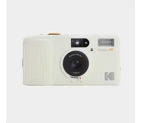 Kodak Snapic A1 weiß / Filmkamera / 25-mm-Objektiv / 35-mm-Film / Blitz