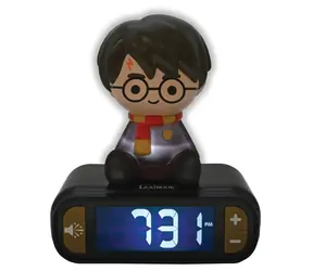 LEXIBOOK Harry Potter Wecker / Nachtlicht / Blau beleuchtetes Display / Einstellbare Lautstärke / Schlummerfunktion