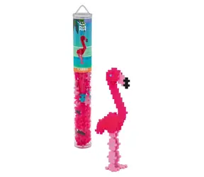 PLUS- PLUS Flamingo-Bausatz / 100 Teile / Röhre