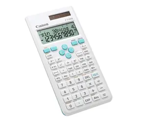 Canon F-715SG, weiß, blaue Abdeckung / Taschenrechner / wissenschaftlich / 12-stellig / Solar- und Batteriebetrieb