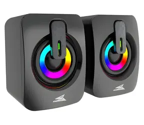 Baracuda SEASHELL schwarz / Lautsprecher / 2x3W / LED-Hintergrundbeleuchtung / 3,5mm + USB