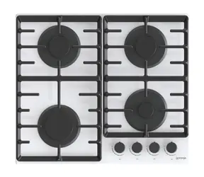 Gorenje GT642AXW weiß / Gaskochfeld / 60 cm / 4 Brenner / Sicherheitsglas
