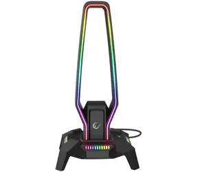 Rampage RM-H27 IGRIS schwarz / Kopfhörerständer / RGB / USB-C