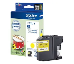Brother LC-22UY Gelb / Tintenpatrone / DCP-J785DW, MFC-J985DW / Original