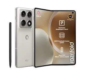 Motorola Razr Fold 16+512GB weiß / Faltbares Smartphone / 8,09" P-OLED-Display / Snapdragon 8 Gen 5 / 6000 mAh Akku / Android 16