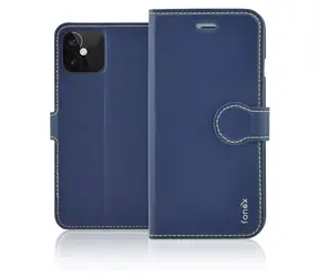 Fonex Book Identity blau / Hülle im Buchstil / Apple iPhone 12 mini