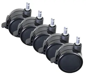 Arozzi Rollenset PU Feststellbar XL / Ersatzrollen für Gaming-Stühle / feststellbar / PU