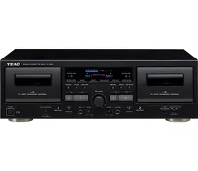 Teac W-1200 schwarz / Kassettenspieler / 2x Laufwerk / USB-Digitalisierung / Dolby B NR / Karaoke