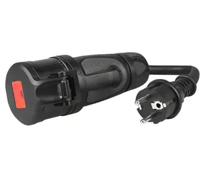 Green Cell Adapter CEE 16A 400V 5P auf 230V Schuko rot / Adapter