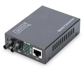 Digitus DN-82110-1 / Medienkonverter / Gigabit-Ethernet / RJ45-ST Multimode / Reichweite 500 m