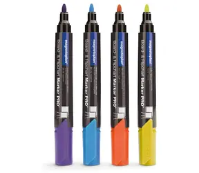 Magnetoplan Marker PRO Set mit gemischten Farben / Marker / 4 Stück / Strichstärke 1,5-3 mm / radierbar