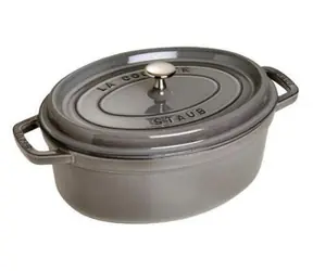 Staub La Cocotte 40500-276-0 grau / Backform / Oval / 27 cm