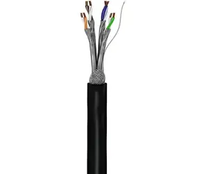 Goobay Outdoor-Netzwerkkabel Cat.7 S/FTP schwarz / Netzwerkkabel / 100 m / PoE / 10-Gbit-Ethernet