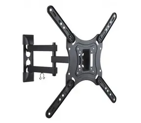 Sbox LCD-443 / Schwenkbare TV-Wandhalterung mit Neigefunktion / 23-55 Zoll / VESA 75x75-400x400 / Tragkraft 30 kg / Schwarz