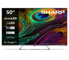 50" Sharp 50JP7265E / 3840 x 2160 / QLED MiniLED / HDMI / USB / WLAN / DVB-T, T2, C, S und S2 / 24-Watt-Lautsprecher