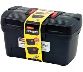 Keter HEROBOX 16"+13" / Werkzeugkasten / 2er-Set / Herausnehmbare Organizer
