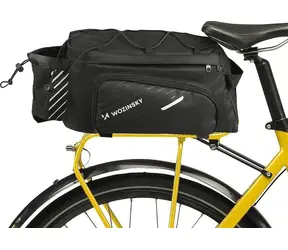 Wozinsky WBB22BK schwarz / Fahrradträgertasche / 9 l / Schultergurt / Regenhülle inklusive