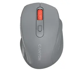 Canyon OnClick 20 grau / Kabellose optische Maus / 2,4 GHz / 1600 dpi / 6 Tasten / leise