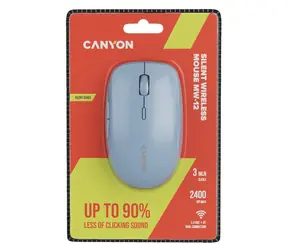Canyon MW-12 beige / Optische Funkmaus / Leise Klicks / 800/1200/1600/2400 dpi / 6 Tasten / Bluetooth + 2,4 GHz