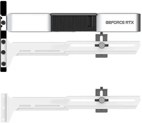 1stCool GPU-Halterung Weiß / Metall-Grafikkartenhalterung / Höhenverstellbar / 280 x 52 mm
